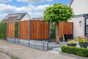 Schutting sfeerfoto hardhout