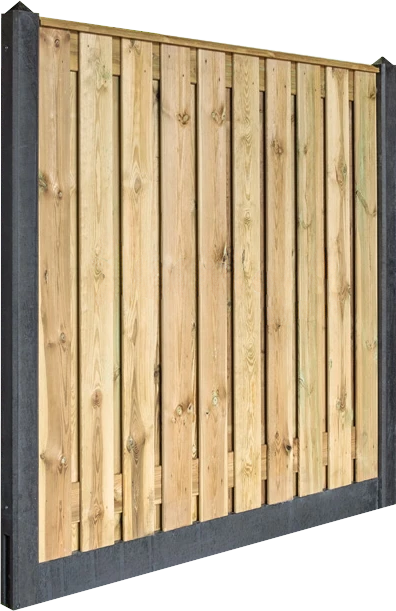 Hout-beton schutting Grenen