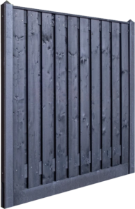 Hout-beton schutting grenen zwart